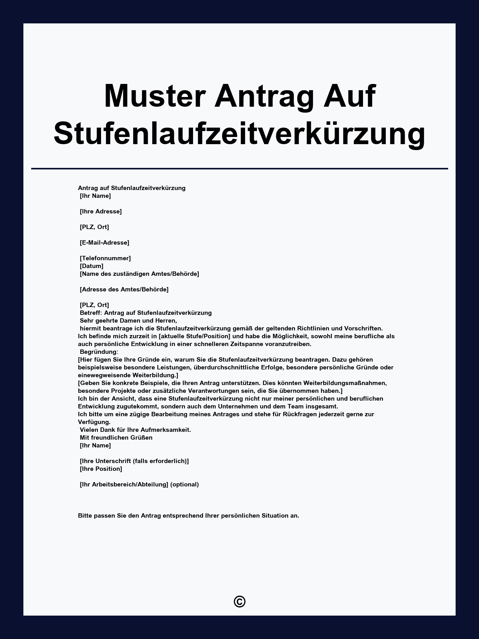 Muster Antrag Auf Stufenlaufzeitverkürzung